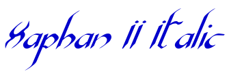 Xaphan II Italic الخط